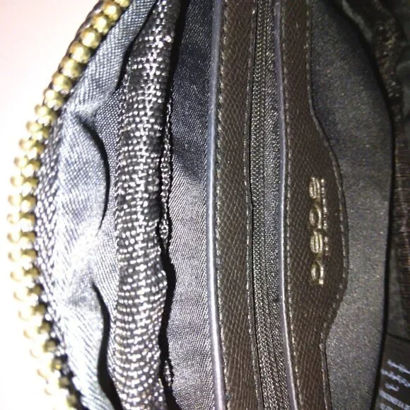 BEBE BLACK & GRAY GOLD MONOGRAM LEATHER CAMERA BAG CROSSBODY PURSE - NWT - Picture 9 of 12